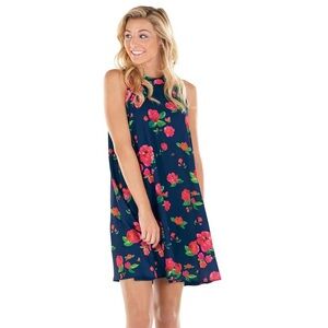 Mud Pie Sawyer Sleeveless Swing Dress – Navy Floral 🌸